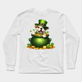 St Patricks Day Bulldog Long Sleeve T-Shirt